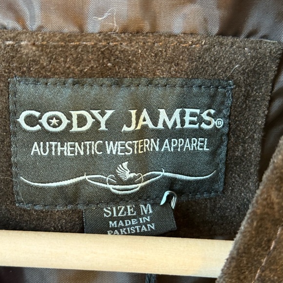 Cody James Men's Dark Brown Suede Leather Vest - Picture 3 of 7